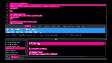 Sam Aaron live coding w/ Sonic Pi