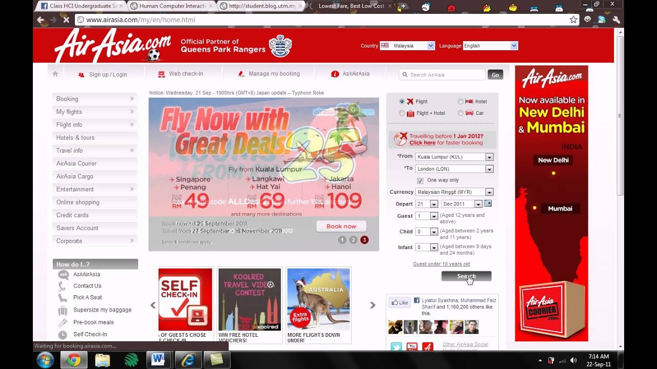 Air Asia Booking System - YouTube