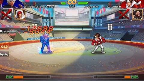Quyền vương 98#kof 98 . võ đài liên sever . Chiến thuật thí mạng của bb quá hay
