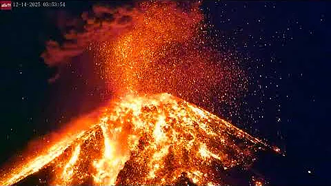 Dec 14, 2025: Spectacular Eruption from Fuego Volcano, Guatemala