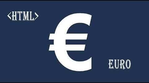 HTML Euro symbol currency