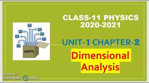 Dimensional Analysis & its applications || Class 11 Physics || Unit & Dimension ||