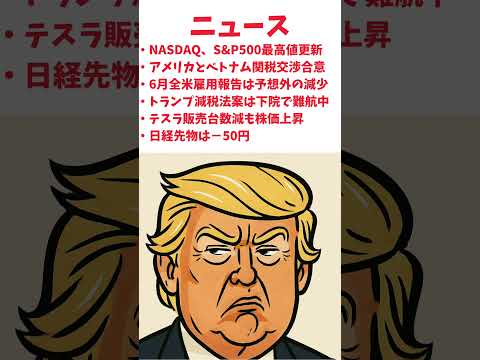 今日のアメリカ市場　#株式投資 #日経平均 #相場見通し #株価 #トランプ #ダウ平均#sp500 #NASDAQ#パランティア#NVIDIA#ソーファイ#テスラ