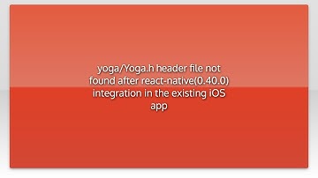 yoga/Yoga.h header file not found after react-native(0.40.0) integration in the existing iOS app