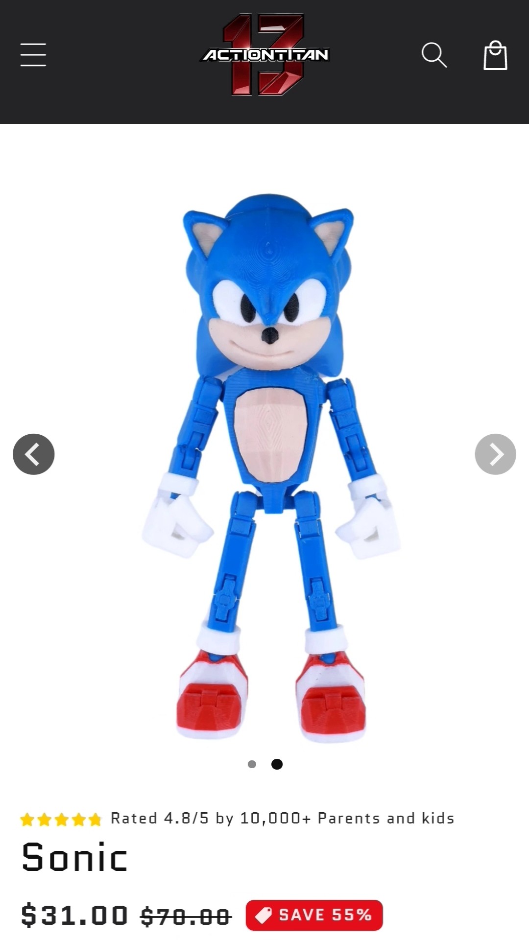 Pre-Order Sonic T13!! Coming this month from Actiontitan13