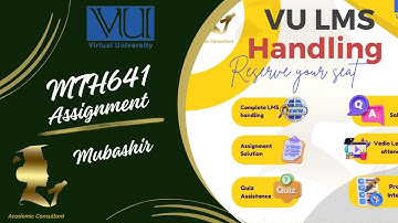 MTH641 Assignment 1 Solution | Fall Semester 2024 | Mubashar Hussain