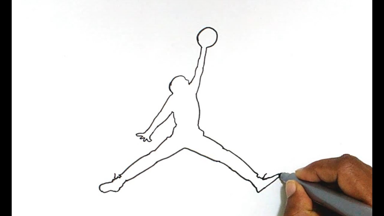 How to Draw the Jordan Logo - YouTube