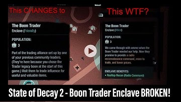 State of Decay 2 - Helping The Boon Trader BREAKS the legacy.