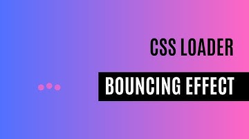 CSS Loader -   Bouncing dots using CSS animation.