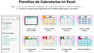 📅 Calendario en Excel: Plantillas de calendarios para 2024 y 2025 | excel calendar template