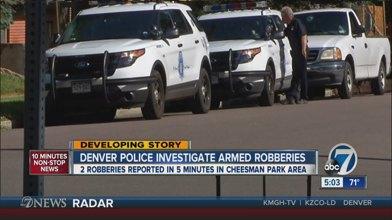 Denver Police investigate armed robberies in Cheesman Park - YouTube