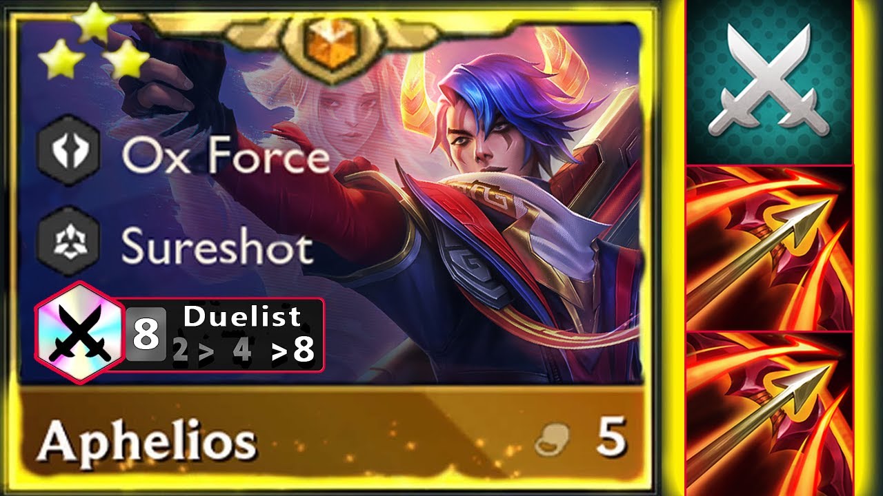 8 Duelist Aphelios ⭐⭐⭐ 3 Star GOES AAAAAA | TFT SET 8