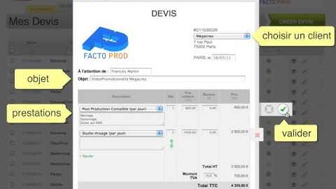Créer un Devis - avec Factomos
