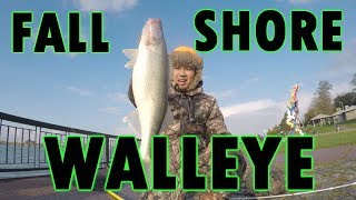 FALL SHORE WALLEYE - JIGGING WALLEYE IN COLD CONDITIONS