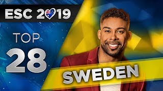 Top 28 Melodifestivalen - Sweden Eurovision 2019