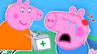 Uh Oh! Georgie Pig Falls and Injures His Head 💕 Peppa Pig Nursery Rhymes and Kids Songs