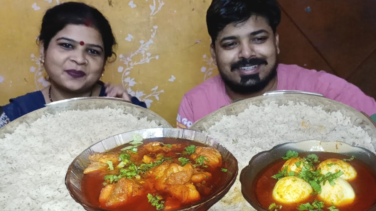 ASMR EATING : spicy chicken🐓 korma and spicy egg🥚 curry rice eating challenge 