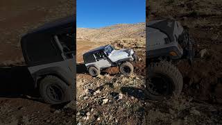 Jeep Rubicon in the ditch