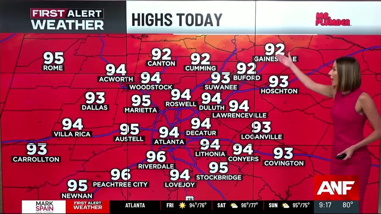 First Alert Forecast: Mid to Upper 90s through the Weekend - YouTube