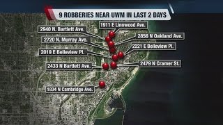Students on alert after nine robberies reported near UW-Milwaukee in a 48-hour span