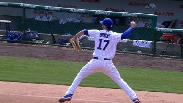 SD@CHC: Bryant makes a quick throw for the out