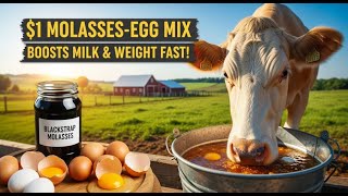 $1 Molasses & Egg Mix Boosts Milk & Weight Fast!