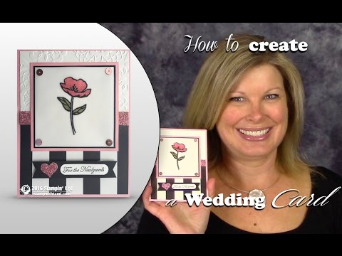 How to create a shimmer Wedding / Engagement Card featuring Stampin Up