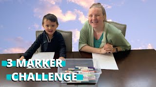 3 Marker Challenge with mom - creative games with kids during coronavirus by Sara Tran 95 views 4 years ago 9 minutes, 20 seconds