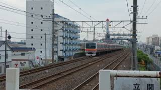 JR東日本E231系0番台京葉車と209系500番台京葉車 南流山駅着発 20260731 073027