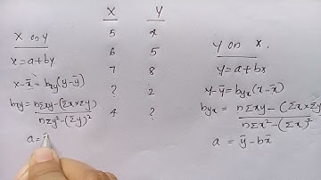Regression equation of y on x and x on y|problems&solutions|chapter 4|3semQT|BA ECO|calicut Unvrsty|