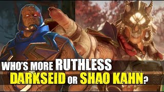 Who is More Brutal - Darkseid or Shao Kahn? ( Relationship Intro Dialogues ) MK 11 vs Injustice 2