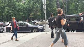 Dave Gahan left the hotel with family 11.07.2017 Saint-Petersburg