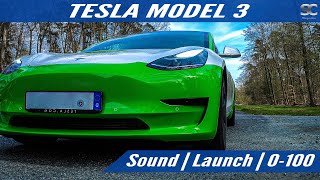 Tesla Model 3 SR+ (2020) - Sound | Launch | 0-100 | Test Drive POV
