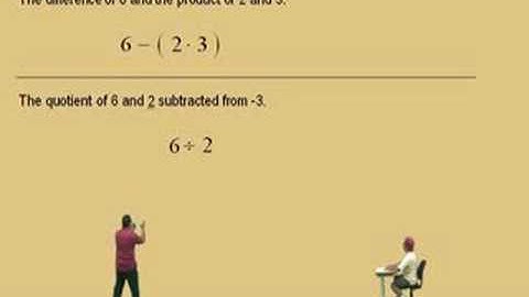 Translating Math and Word Statements