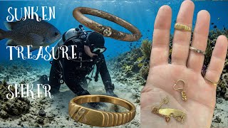 Underwater diving gold metal detecting 4K! New beach new gold 🤑🤑🤑