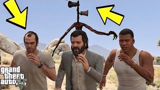 GTA V PC Siren Head Kills Franklin Michael And Trevor (Editor Rockstar Movie Cinematic Short Film)