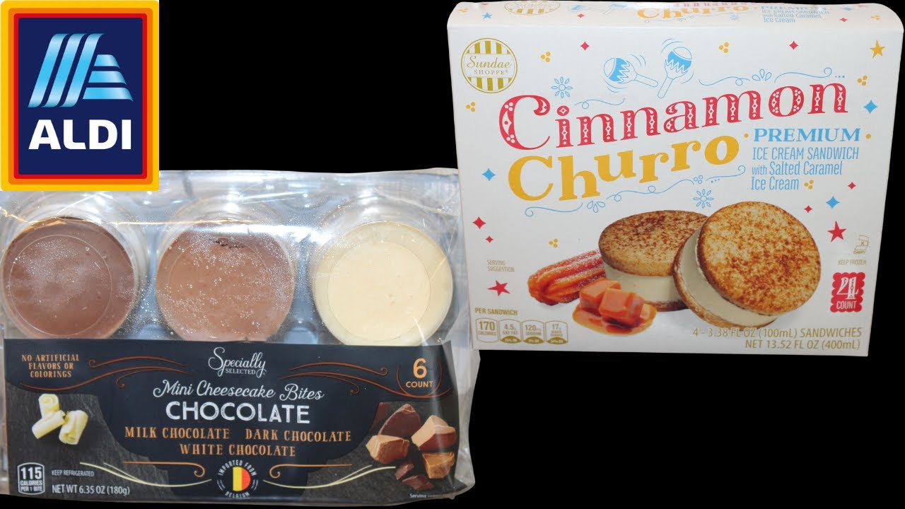 Aldi: Specially Selected Mini Cheesecake Bites & Sundae Shoppe Cinnamon Churro Ice Cream Sandwich