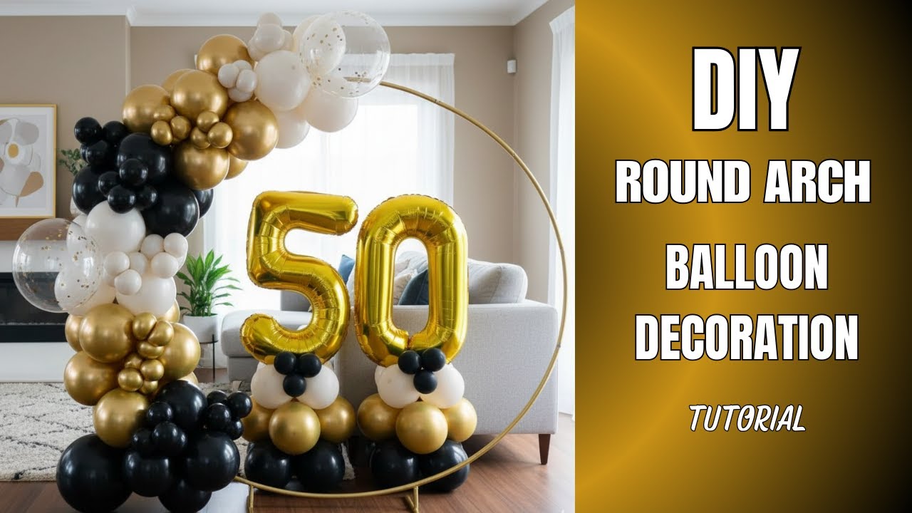 DIY Round Arch Balloon Decoration at Home | Step-by-Step Tutorial for Beginners