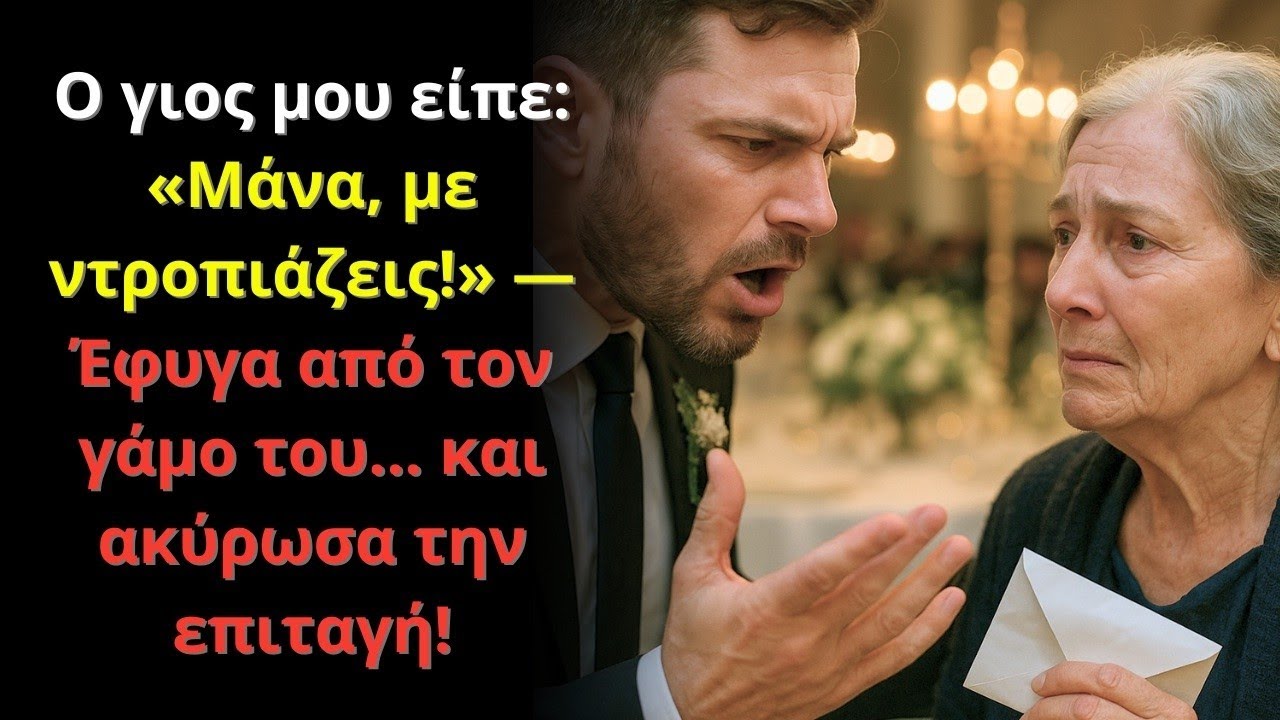 Στον γάμο του γιου μου άκουσα λόγια που με πλήγωσαν… και ακύρωσα την επιταγή εκείνη τη νύχτα