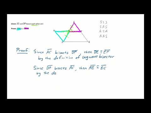 SAS Congruent Triangles Paragraph Proof