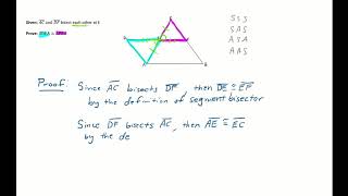 SAS Congruent Triangles Paragraph Proof