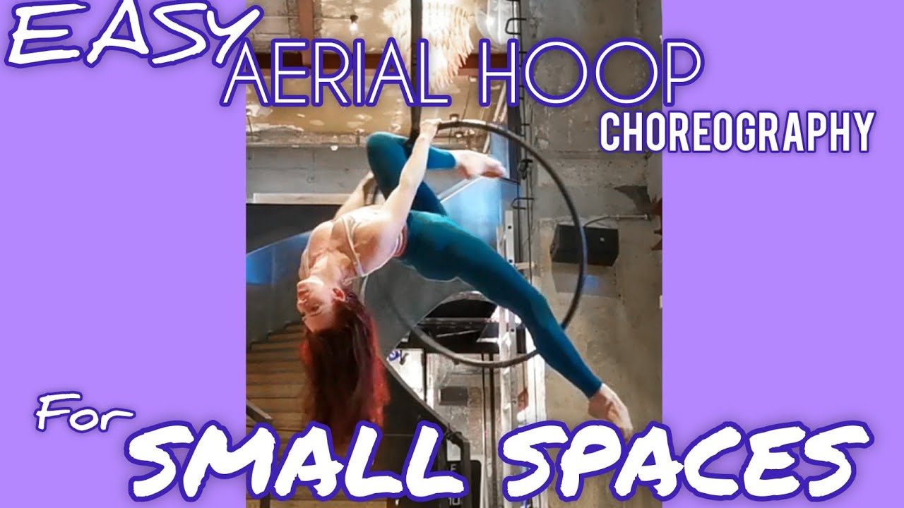 Easy AERIAL HOOP CHOREOGRAPHY for SMALL SPACES (Lyra tutorial)