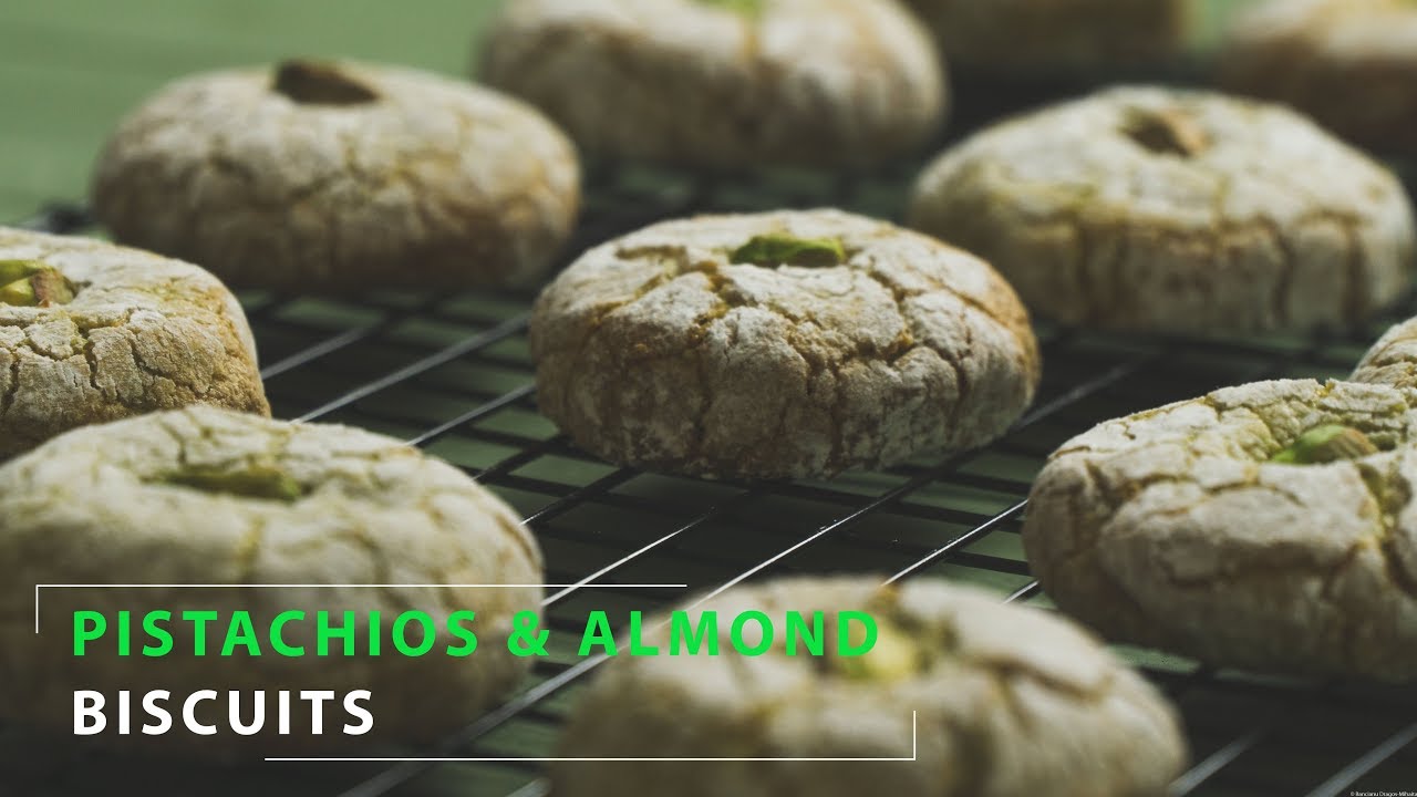 Pistachios & Almond Biscuits - Gluten Free Recipe | No Talk | Relaxing cooking