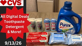 CVS All Digital Weekly Deals 9/13/26 Toothpaste, Detergent, Deodorant & More!  #cvsdeals #cvscoupons
