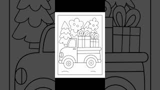 Easy Delivery Trucks Coloring Sheets - Vehicle Coloring Book for Children