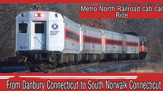 Metro north railroad cab ride from Danbury Connecticut to South Norwalk Connecticut￼