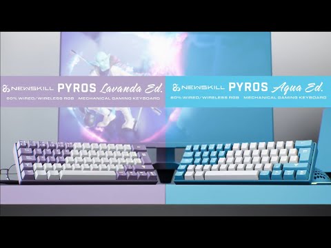 Newskill Pyros Aqua y Lavanda Special Edition: Teclado Mecánico Gaming RGB Ultra Compacto 60%