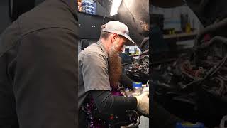 Putting our big turbo back on #vw #diy #mods #build #upgrade #mechanic #volkswagen #turbo #huge