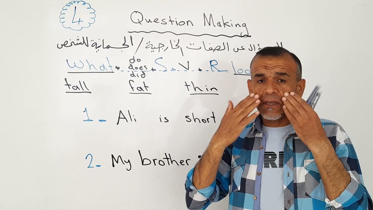 كيف تسأل عن الصفات الجسدية او الخارجية للشخص  Question Making with What .....look like