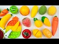 ASMR おままごと トントン♪おもちゃ 果物 カット音 Cutting Fruits Sounds ASMR with New Cutting Board Sound